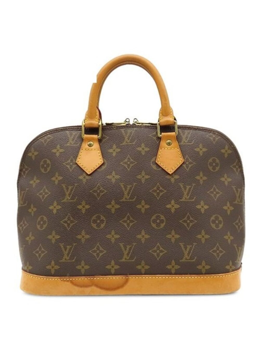 Louis Vuitton Handbag Alma PM Monogram Canvas Gold Brown